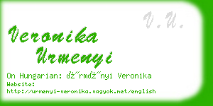 veronika urmenyi business card